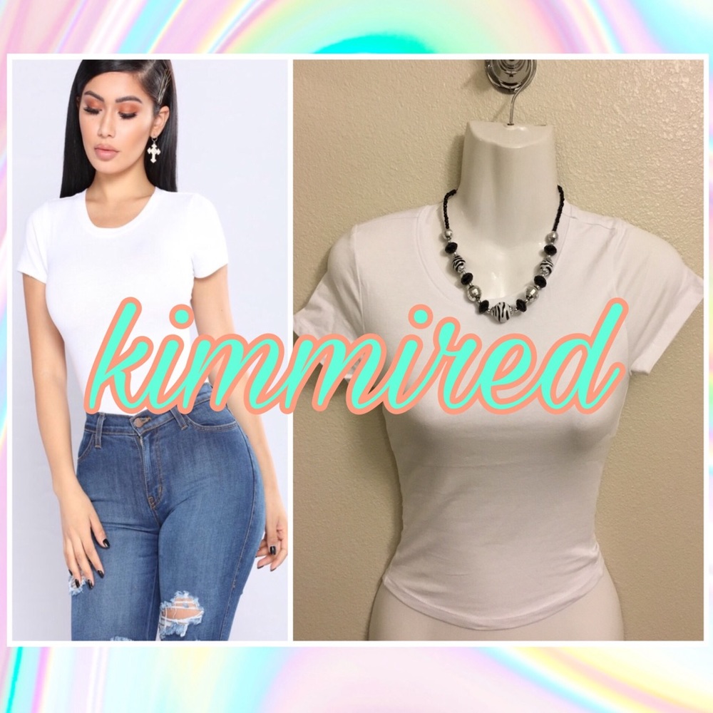 🆕Fashion Nova White Crop Top ~ XS ~ NWT